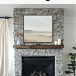 Stacked Stone Fireplace Floor to Ceiling DIY