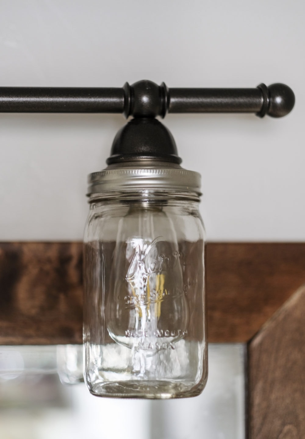 DIY mason jar light fixture