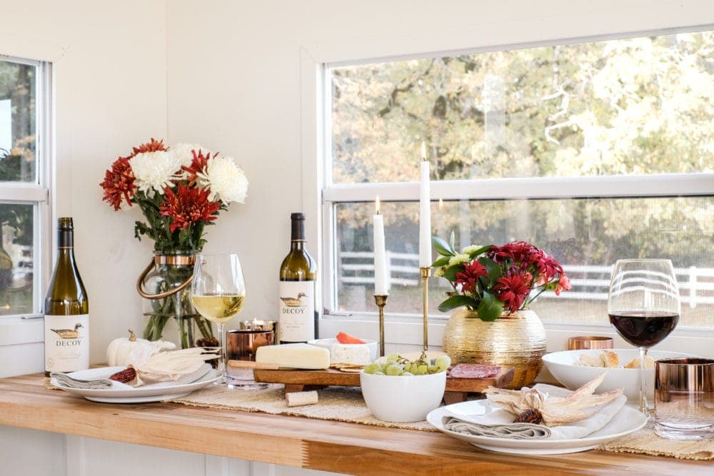 thanksgiving tablescape in an RV