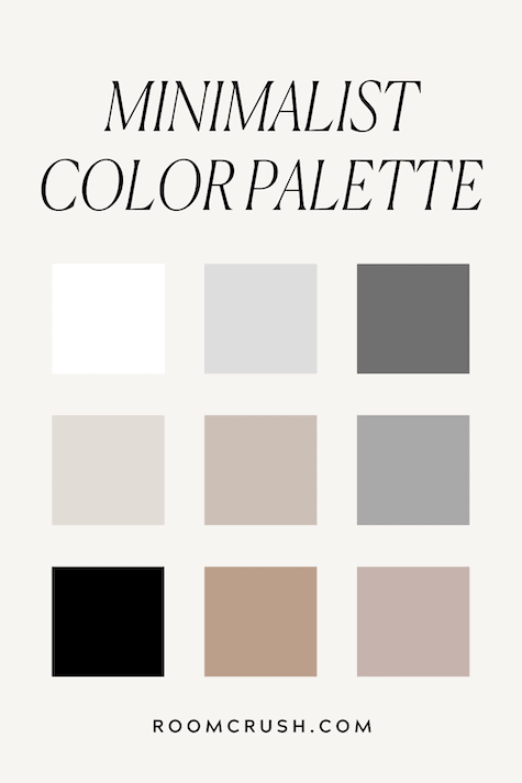 Minimalist color palette by Room Crush