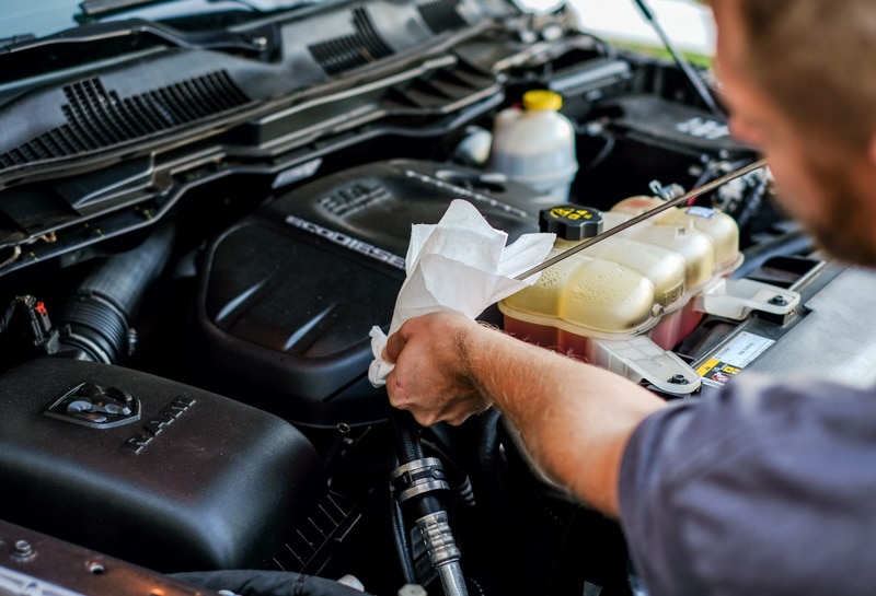 check your oil before a road trip