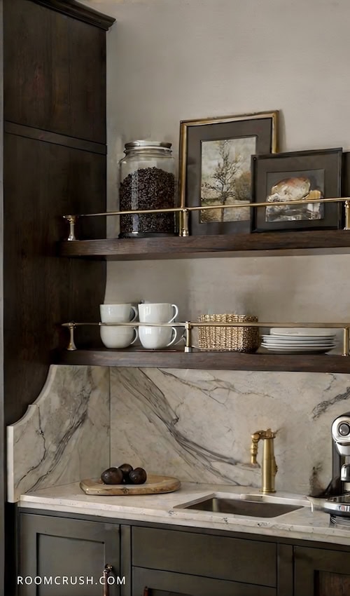 Beautiful coffee station at home