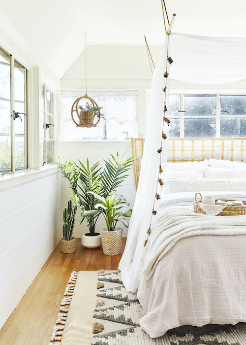 bedroom with a canopy bed