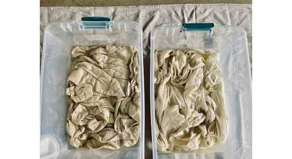 Bleaching drop cloths for curtains