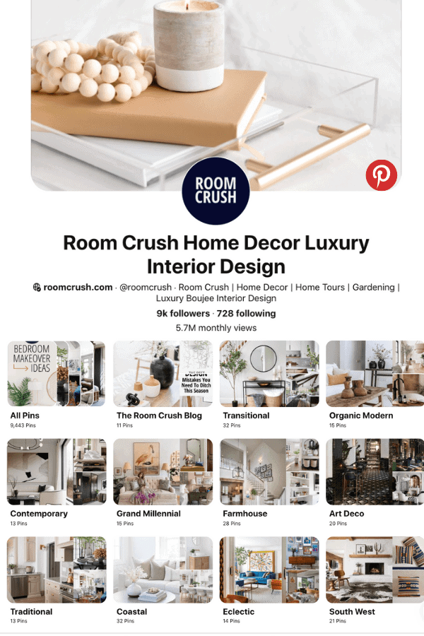 roomcrush pinterest find your design styles