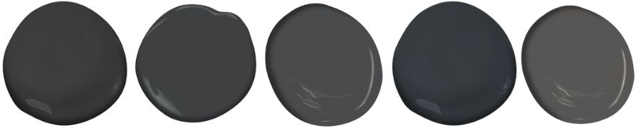 black paint color splotches 