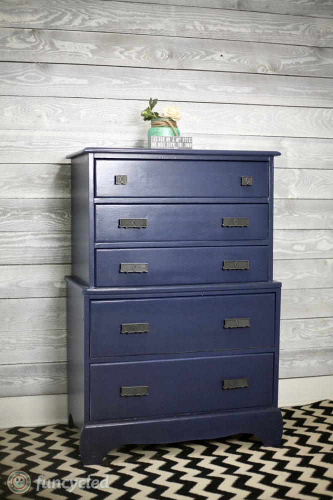 Dresser painted with Hale Navy by Benjamin Moore