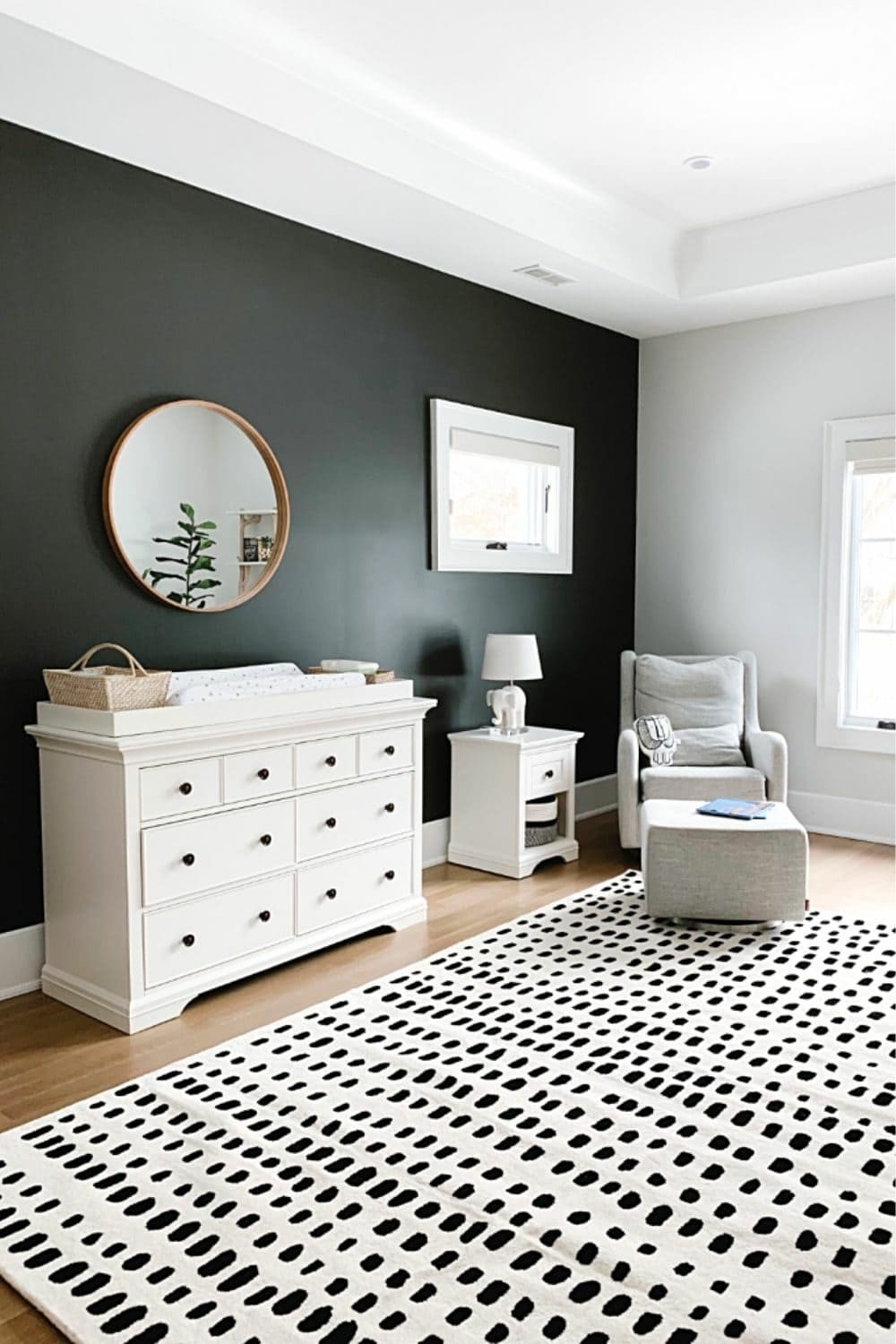 bedroom painted with Black Jack by Benjamin Moore