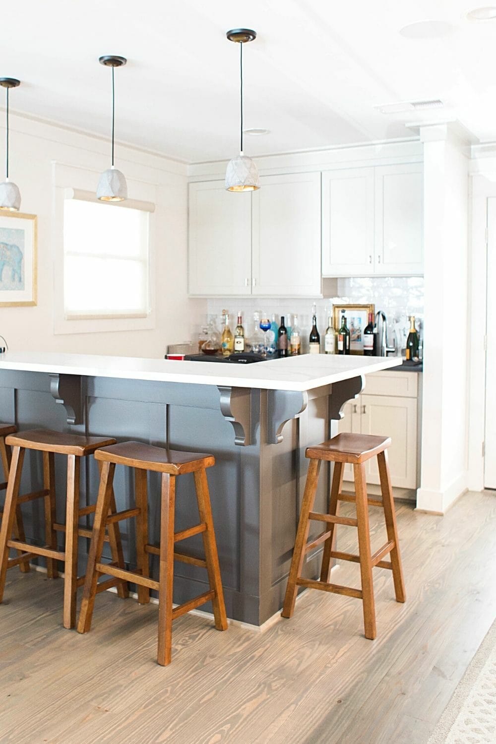 Kitchen painted with Cloud Cover by Sherwin-Williams