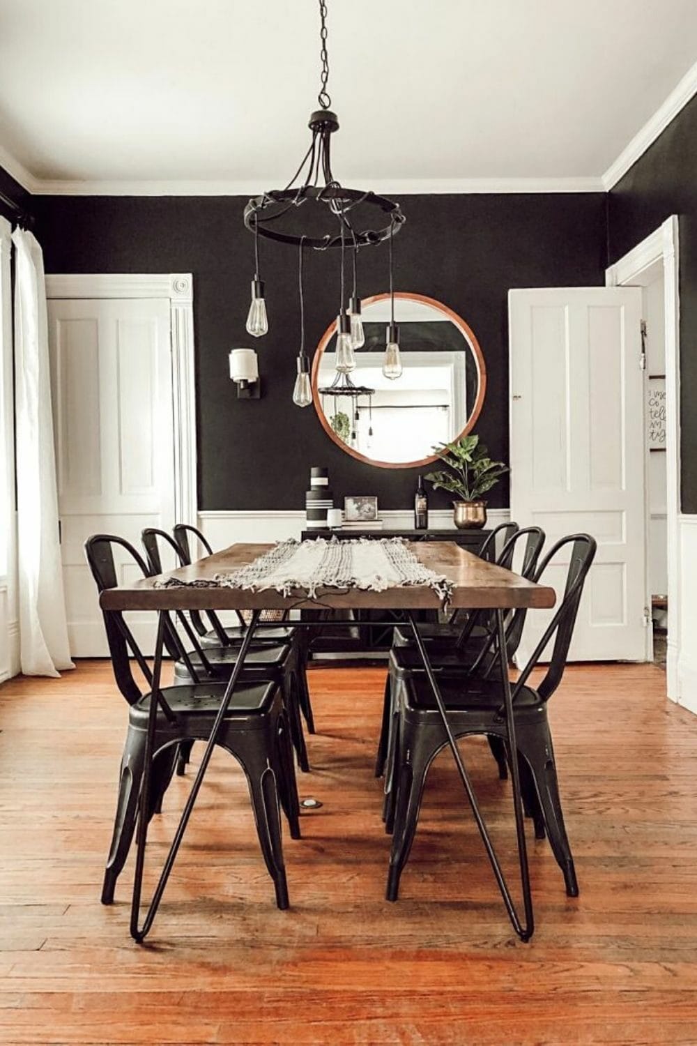 dining room painted with Limousine Leather by Sherwin-Williams paint