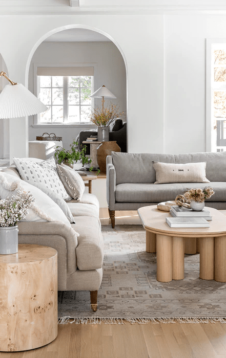 nicely decorated livingroom, styled after new home owner moved into home