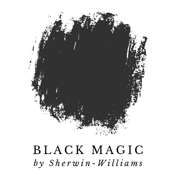 Black Magic by Sherwin-Williams paint color splotch