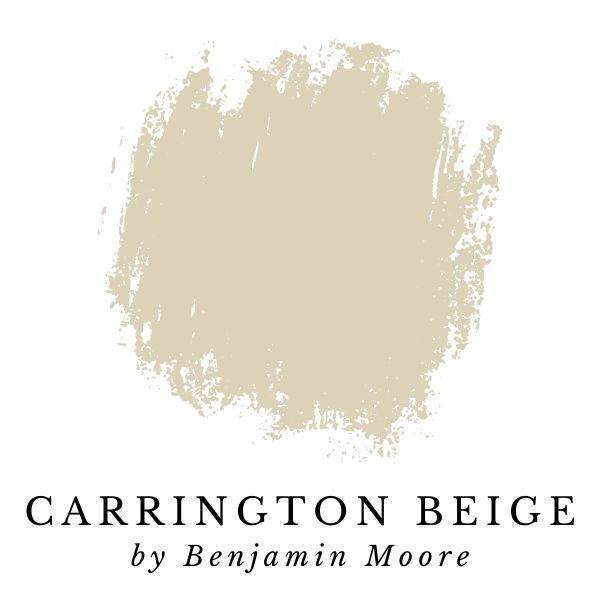 Carrington Beige by Benjamin Moore paint color splotch