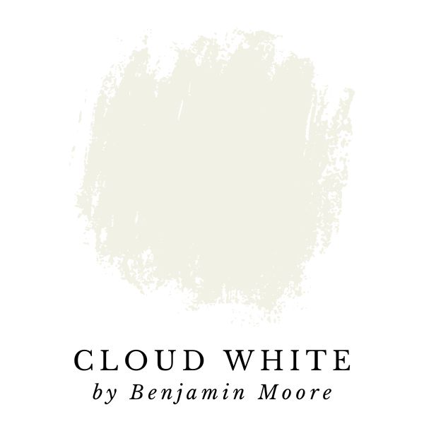 Cloud White by Benjamin Moore paint color splotch