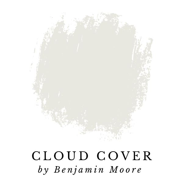 Cloud Cover by Benjamin Moore paint color splotch