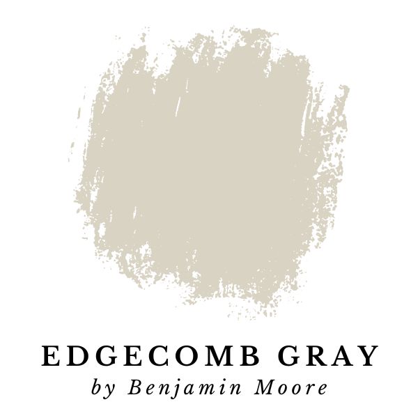 Edgecomb Gray by Benjamin Moore paint color splotch