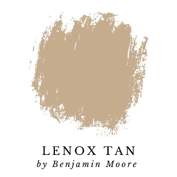 Lenox Tan by Benjamin Moore paint color splotch