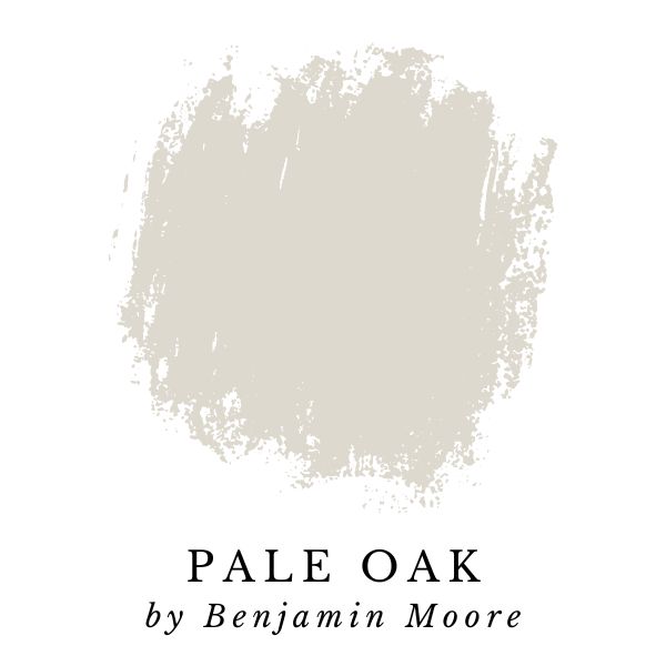 Pale Oak by Benjamin Moore paint color splotch