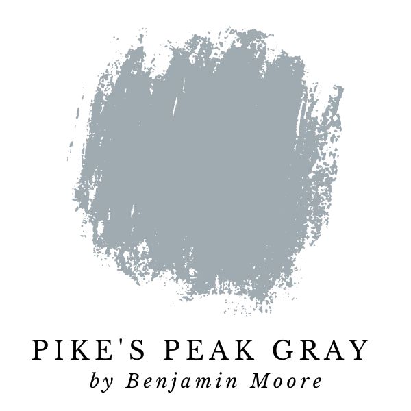 Pike's Peak Gray by Benjamin Moore paint color splotch