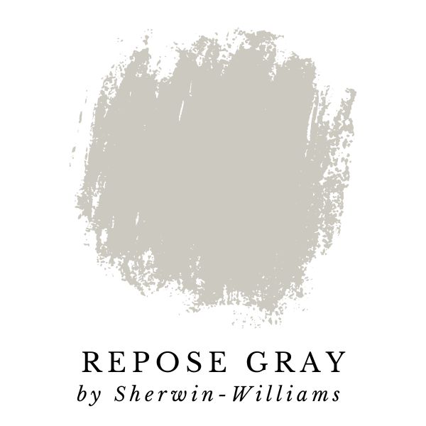 Repose Gray by Sherwin-Williams paint color splotch