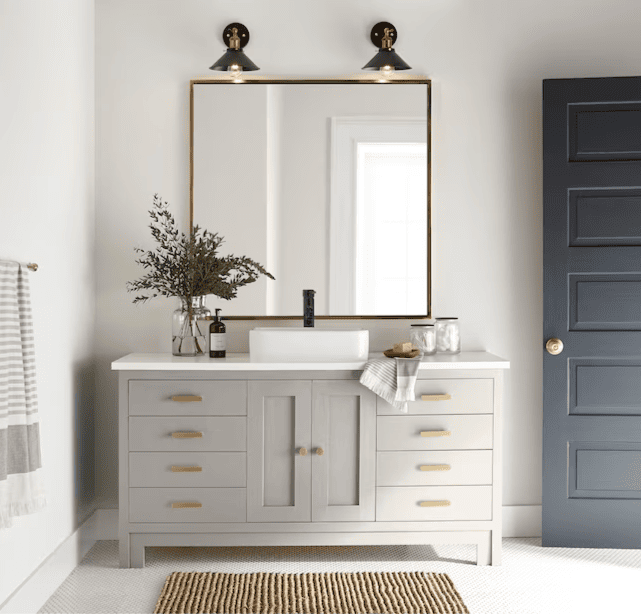 bathroom painted with Silos White by Magnolia Homes