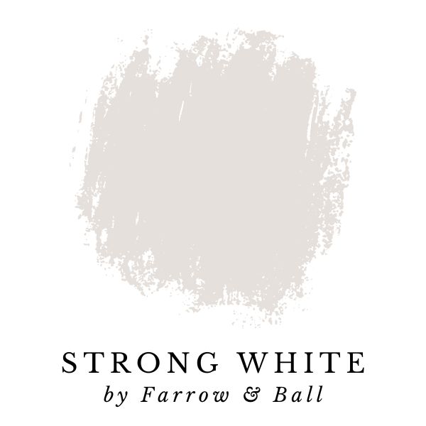 Strong White by Farrow & Ball paint color splotch