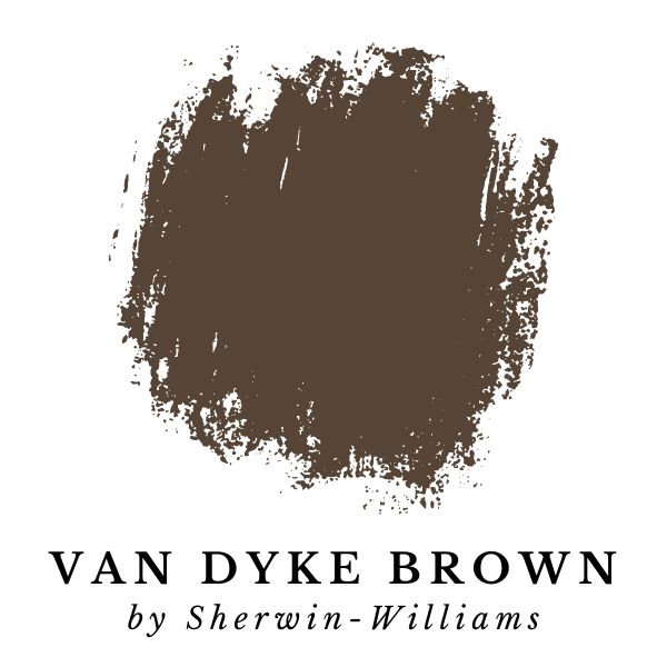 Van Dyke Brown by Sherwin-Williams paint color splotch