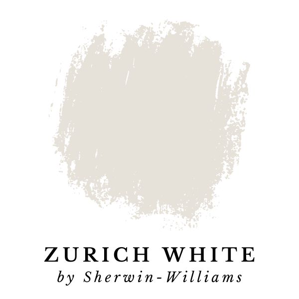 Zurich White by Sherwin-Williams paint color splotch