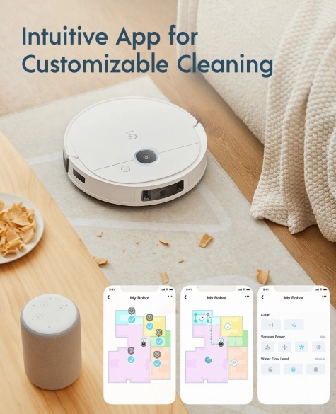 Yeedi vac 2 pro review yeedi app showing how you can customize how much the vacuum cleans