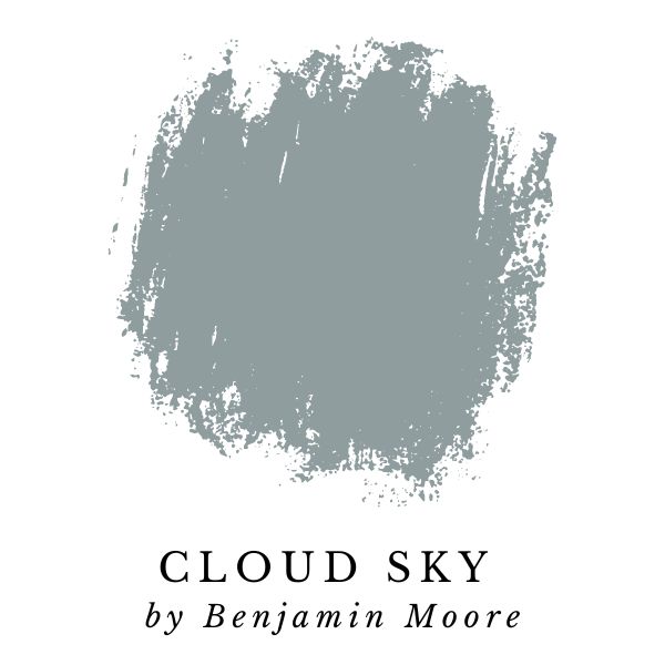 Cloudy Sky by Benjamin Moore paint color splotch