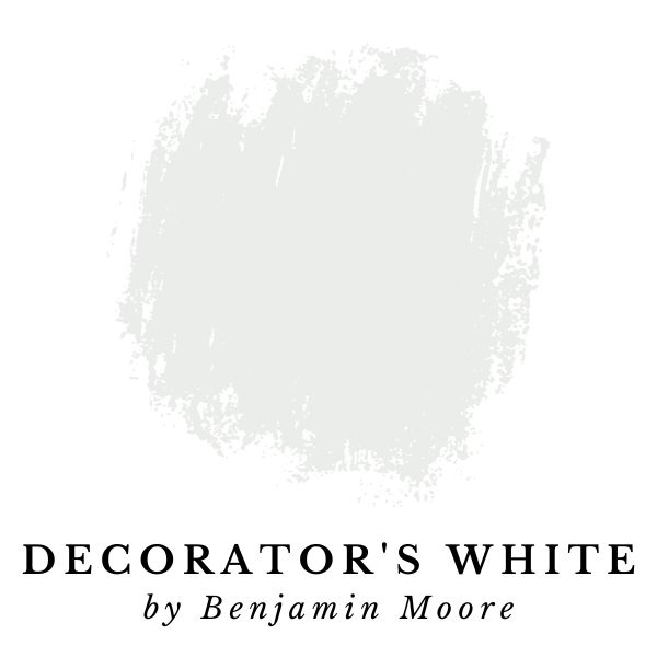 Decorator's White by Benjamin Moore paint color splotch