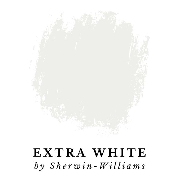 Extra White by Sherwin-Williams paint color splotch