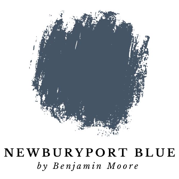 Newburyport Blue by Benjamin Moore paint color splotch