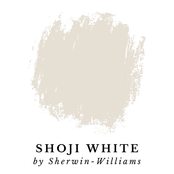 Shoji White by Sherwin-Williams paint color splotch