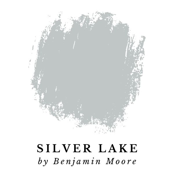 Silver Lake by Benjamin Moore paint color splotch