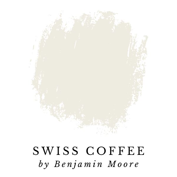 Swiss Coffee paint color splotch