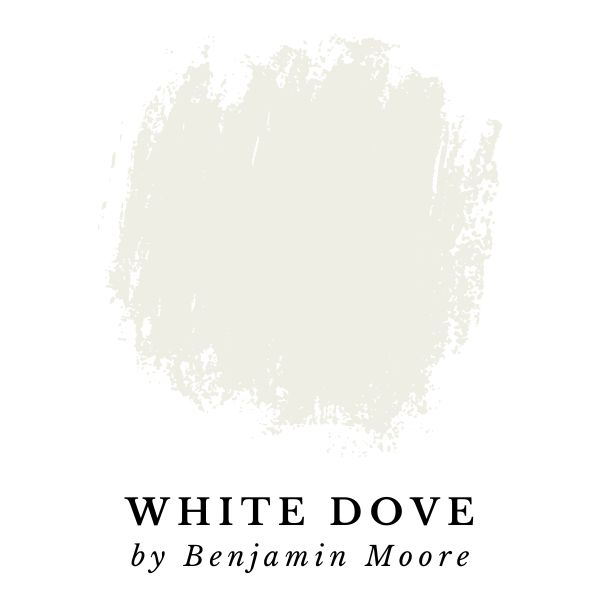 White Dove by Benjamin Moore paint color splotch