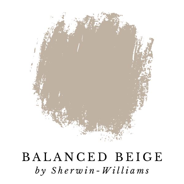 Balanced Beige by Sherwin-Williams paint color splotch