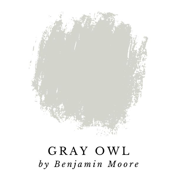 Gray Owl by Benjamin Moore paint color splotch