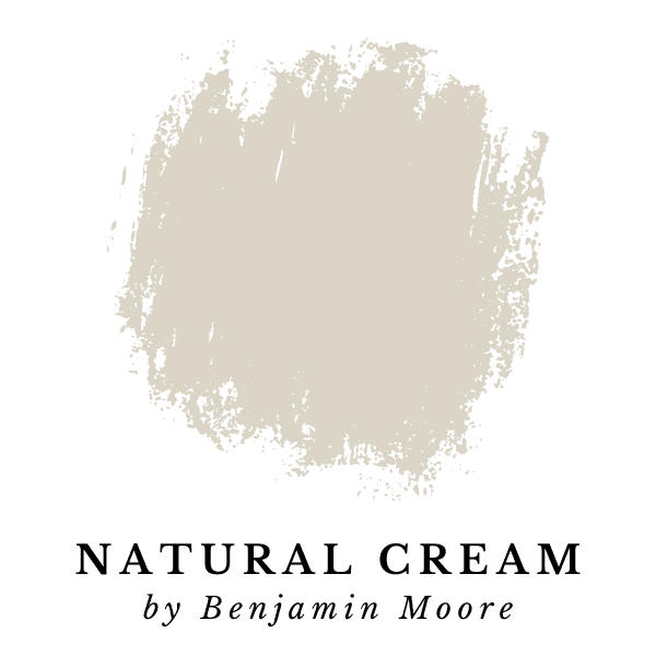 Natural Cream by Benjamin Moore paint color splotch