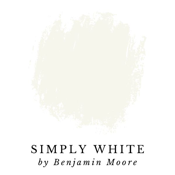 Simply White by Benjamin Moore paint color splotch