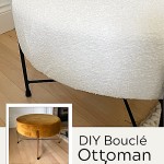 Stunning DIY Bouclé Ottoman Makeover