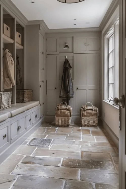 Modern French Country Mudroom