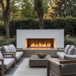 Cozy Backyard Ideas outdoor fireplace and seating