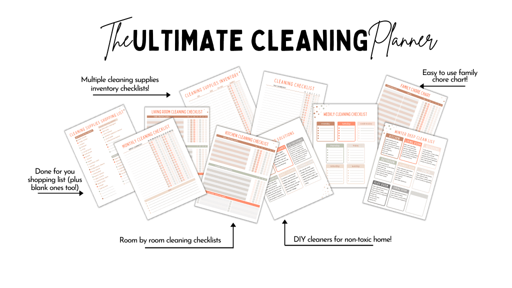 printable cleaning planner