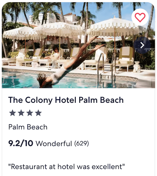 check price for rooms at colony hotel palm beach