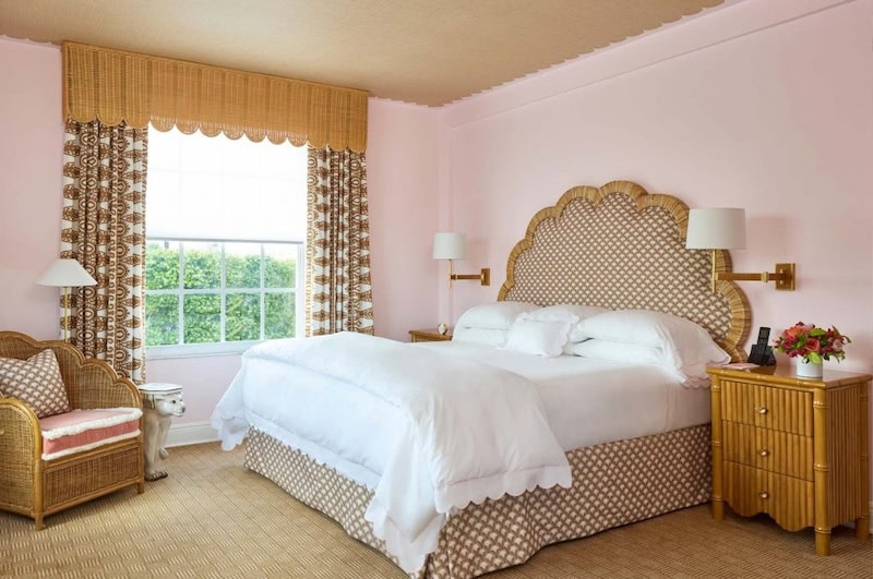 The Colony Hotel is the epitome of Palm Beach aesthetic - pink hotel room