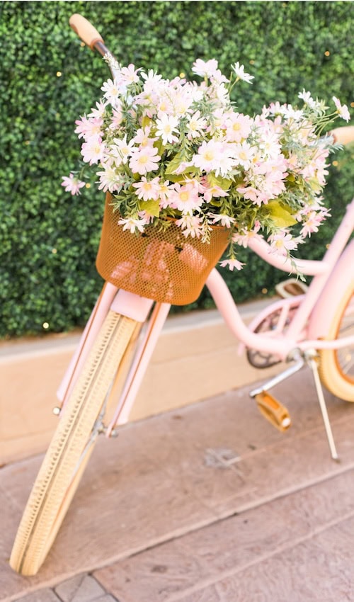 palm beach aesthetic - west palm beach florida pink bike with flowers for patio makeover