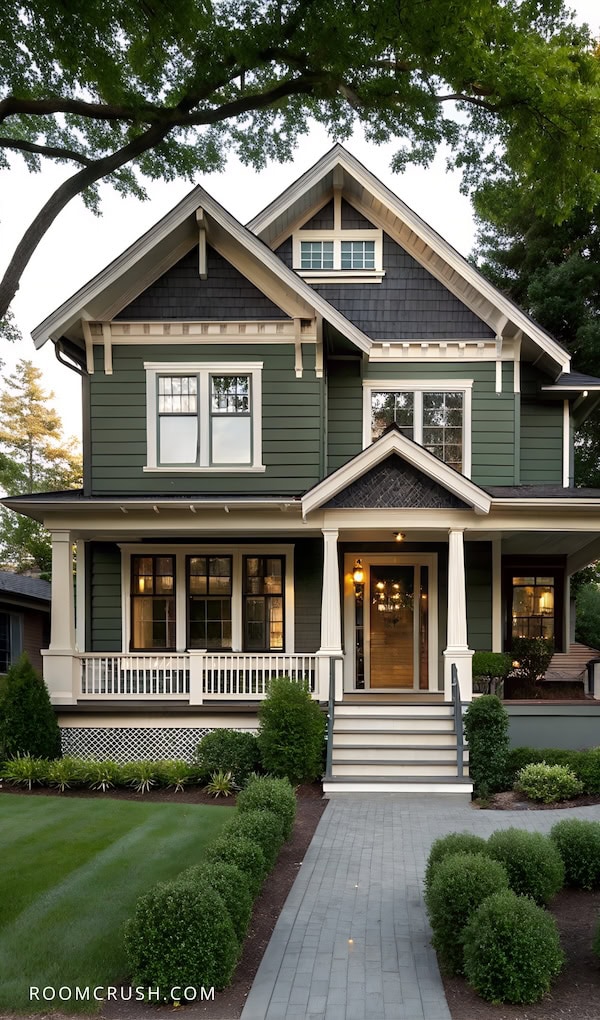 olive green paint exterior house color trends this year